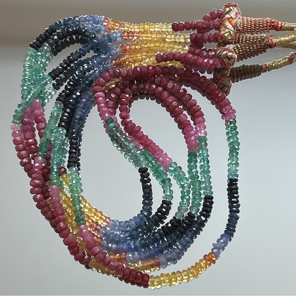 Stunning Rainbow Sapphire Ruby Emerald Gemstone N… - image 2